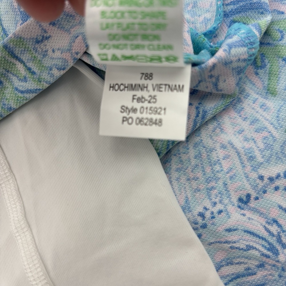 Lilly‎ Pulitzer Zadora High Rise Skort Women's M Las Olas Aqua UPF 50 NWT Blue - Picture 2 of 12